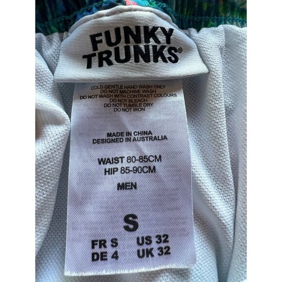 Funky Trunks ocean beach all-over print swim trunks shorty shorts sz S(32) - Picture 7 of 11